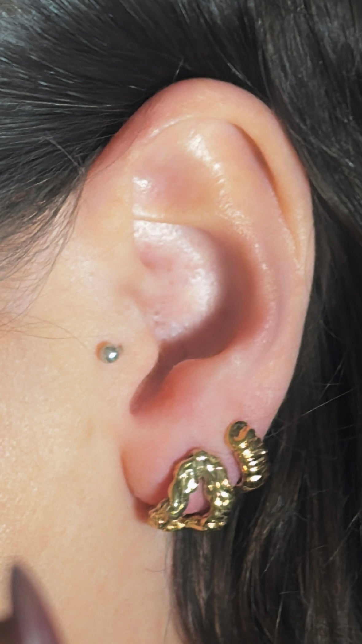 Like Lava Studs with 18K goldplating