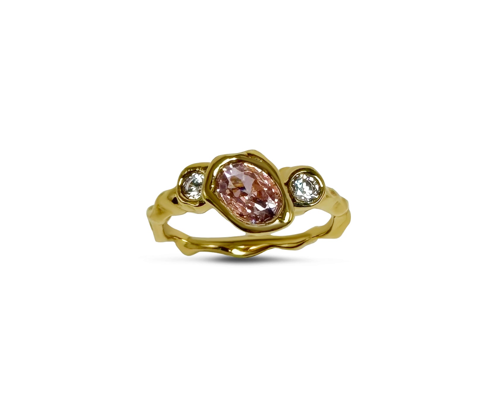 Like Lava Glacier With 18K goldplating