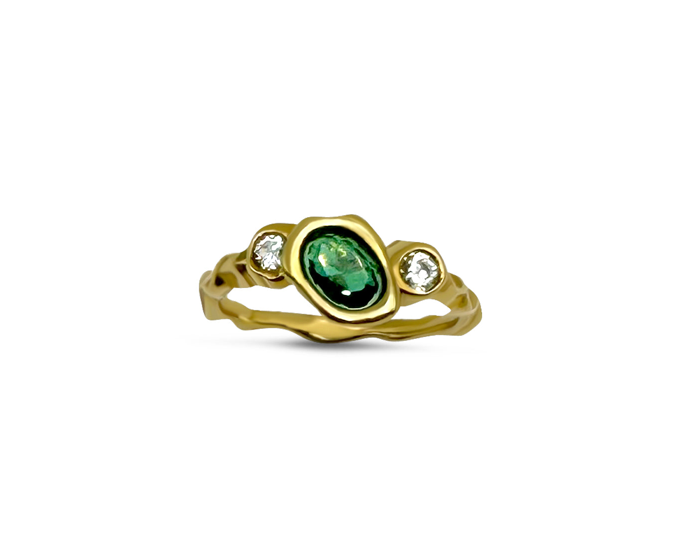 Like Lava Glacier- Green With 18K goldplating