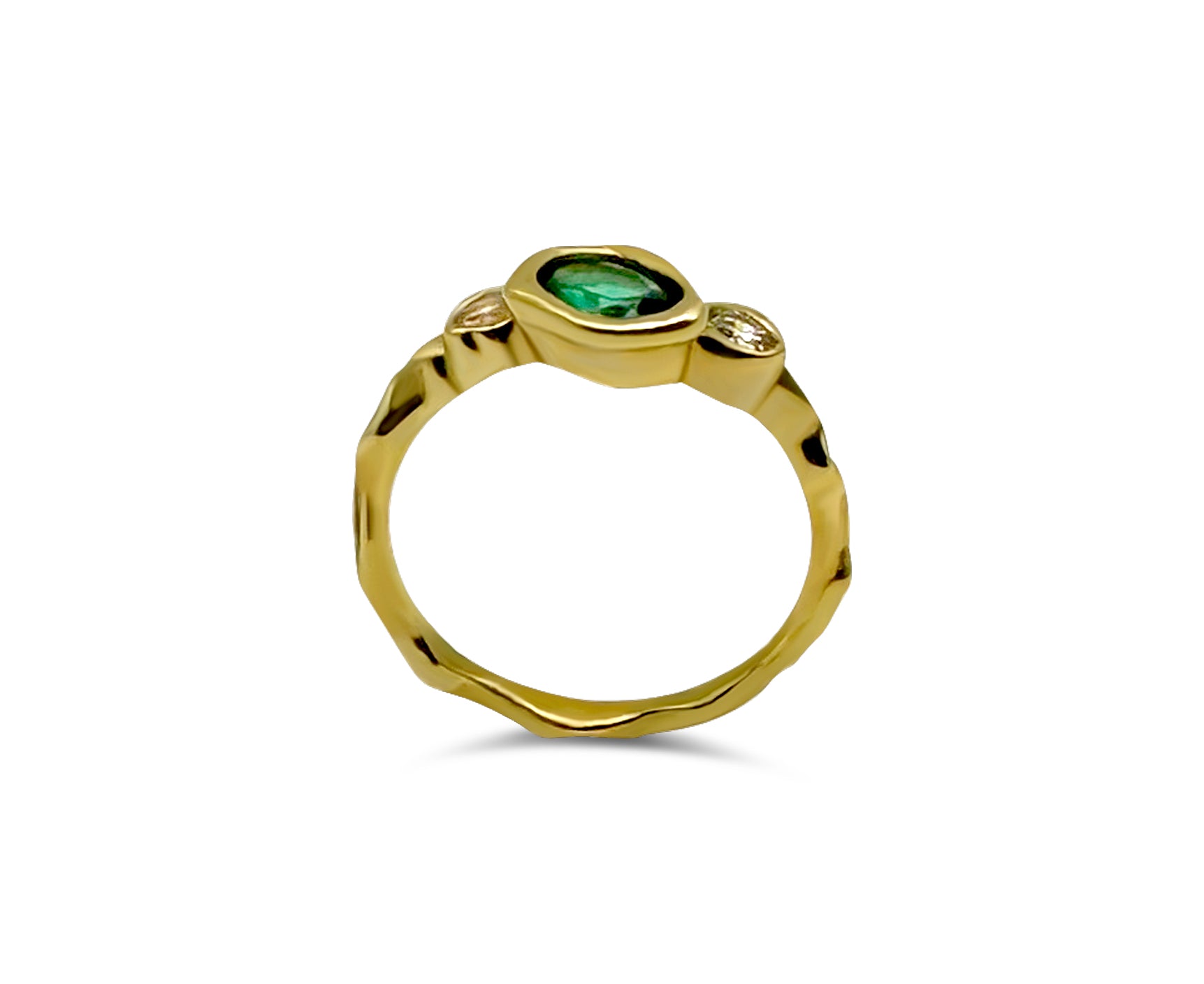 Like Lava Glacier- Green With 18K goldplating