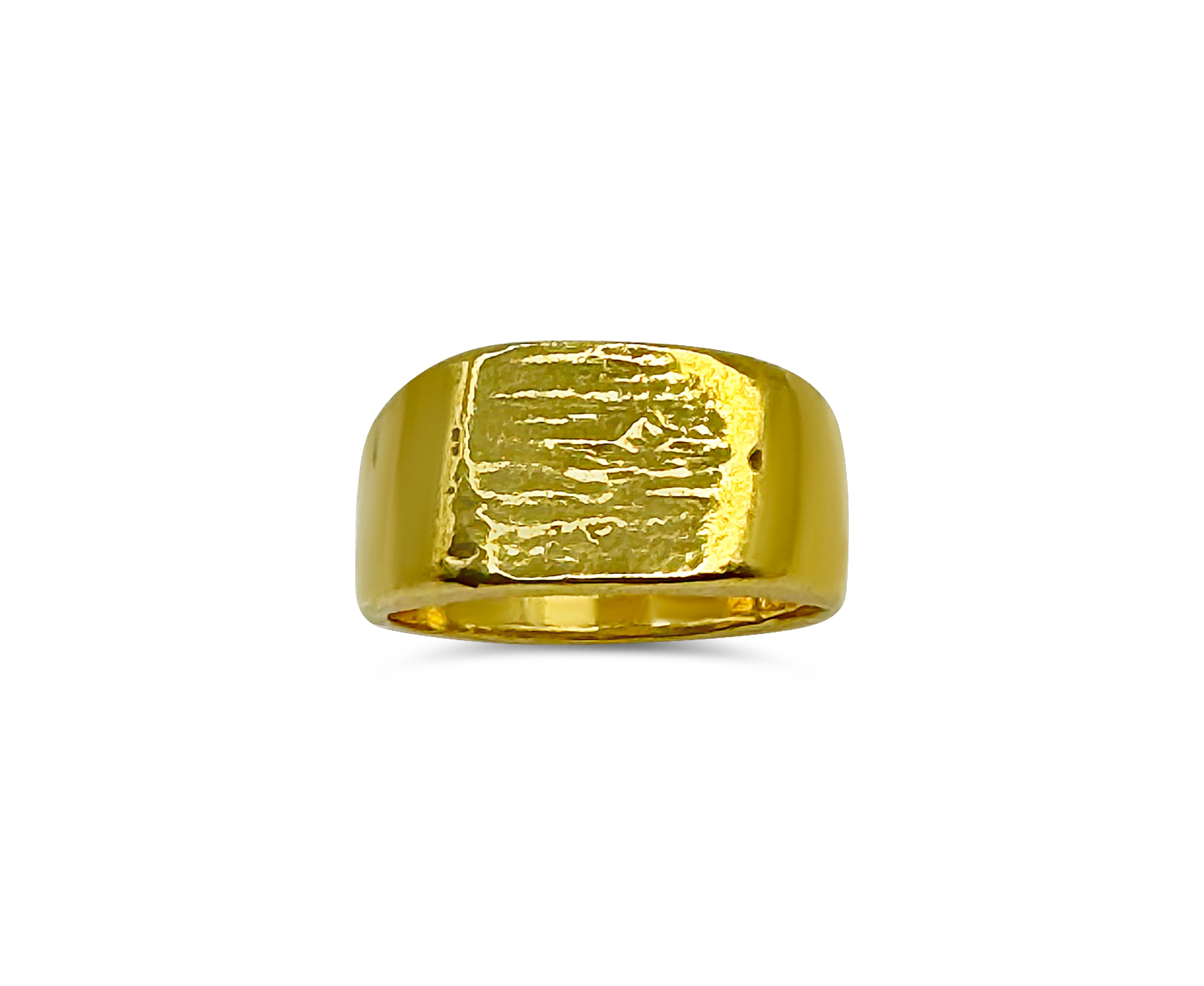 River Signet Ring w. 18K goldplating