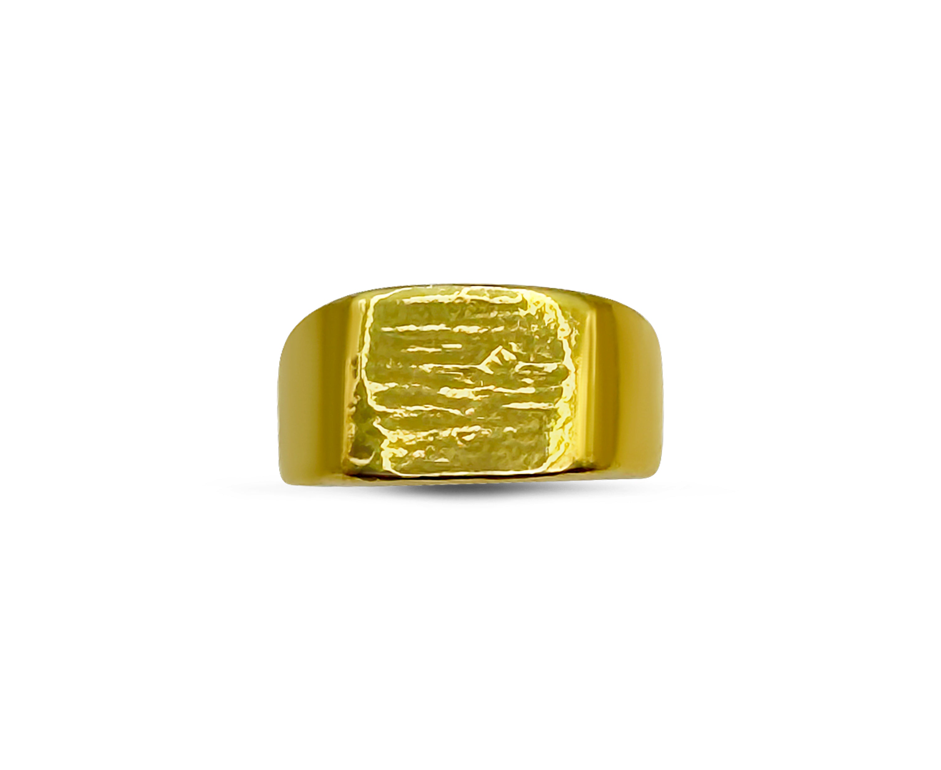 River Signet Ring w. 18K goldplating