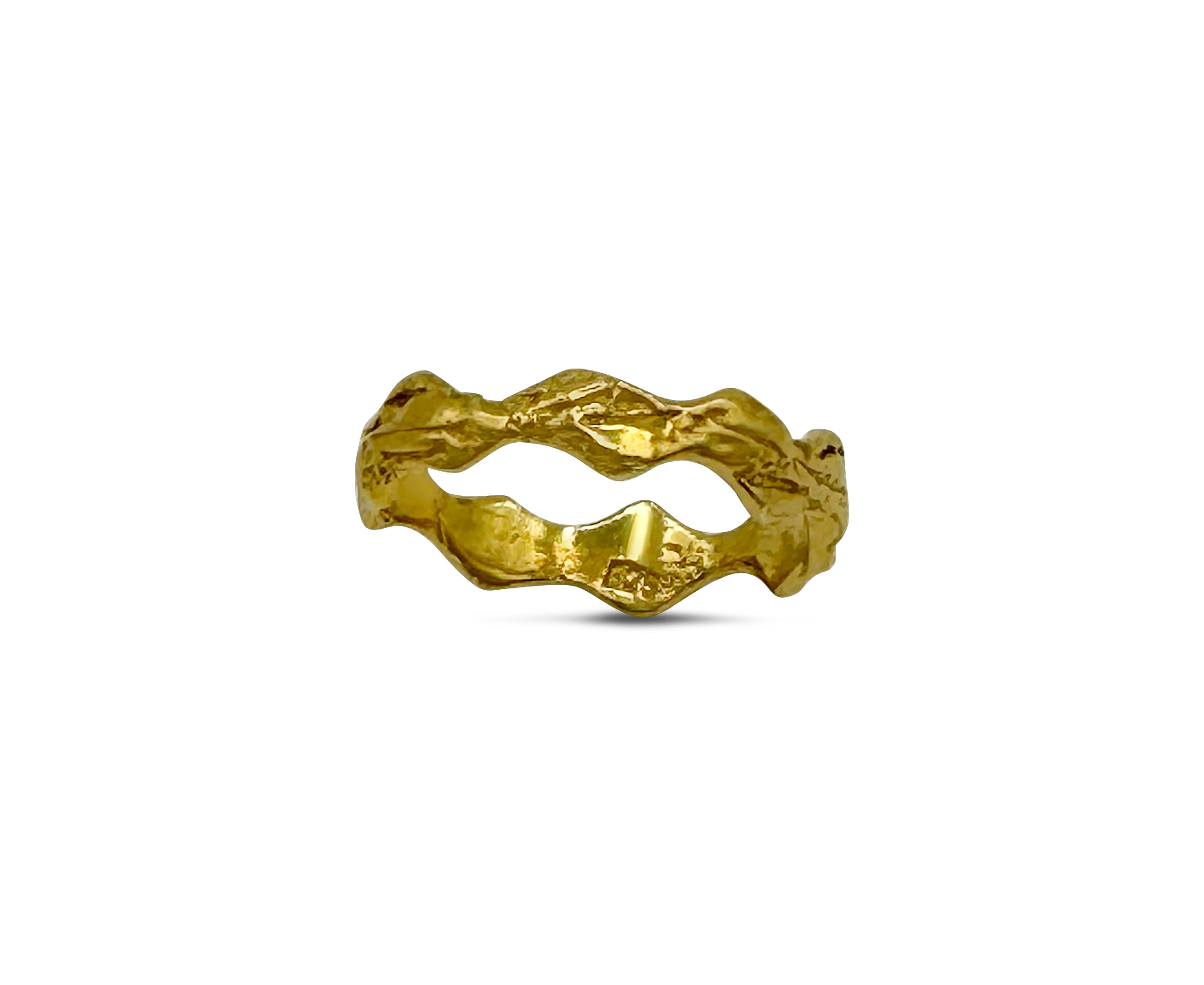 River flow ring w. 18K goldplating