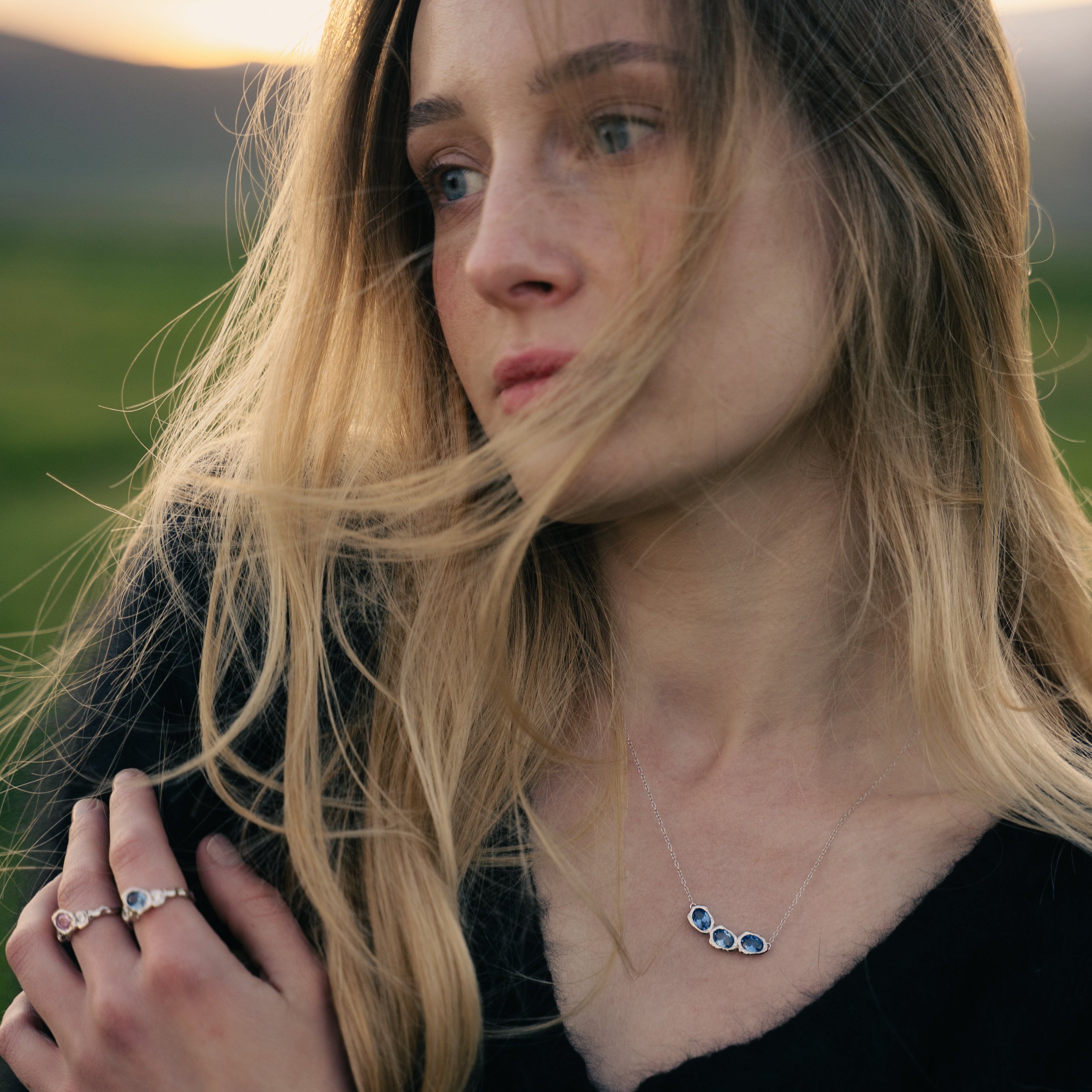 Lava Glacier Necklace - Blue