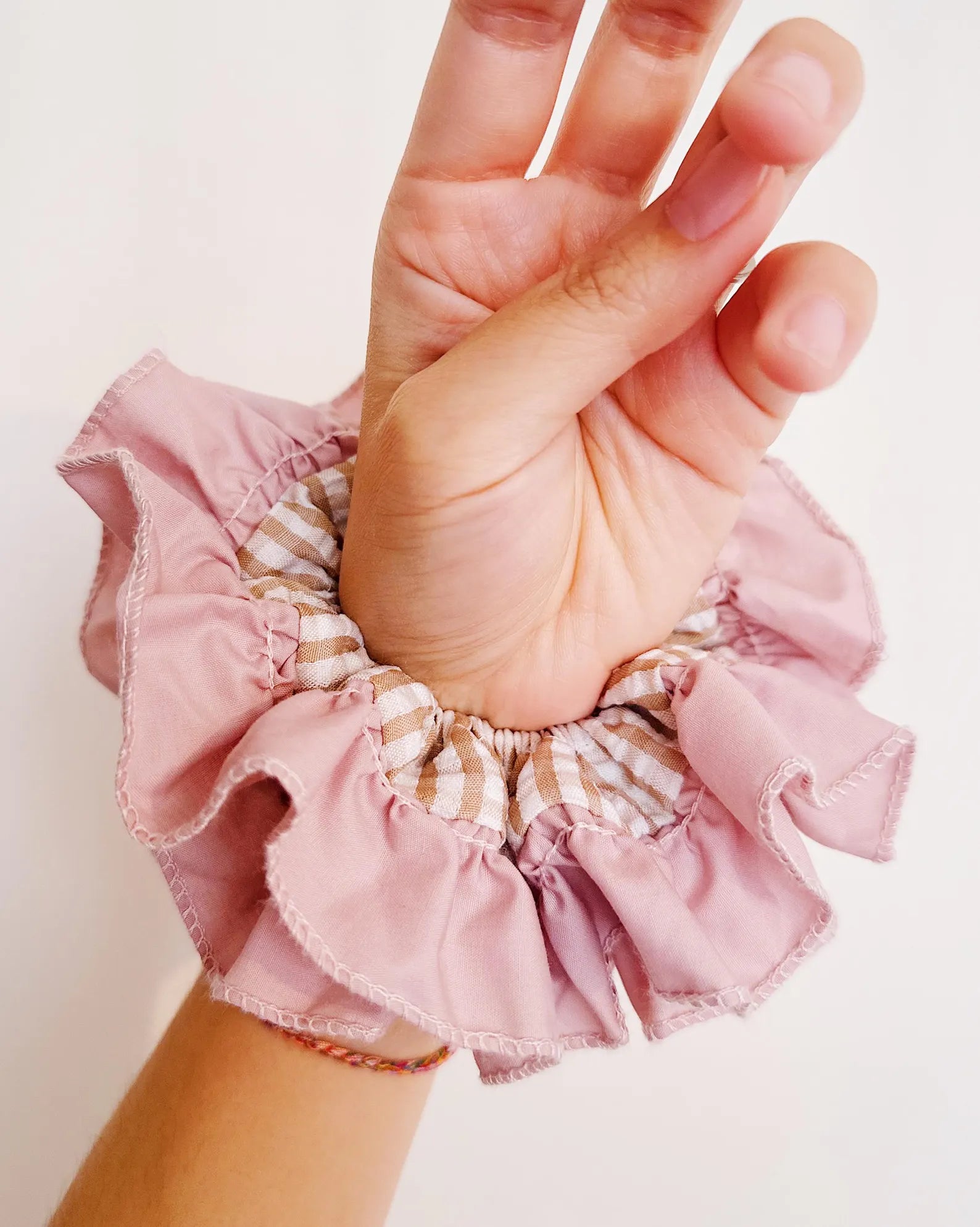 Oversized Gingham Scrunchies