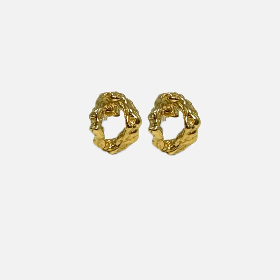 Like Lava Studs with 18K goldplating