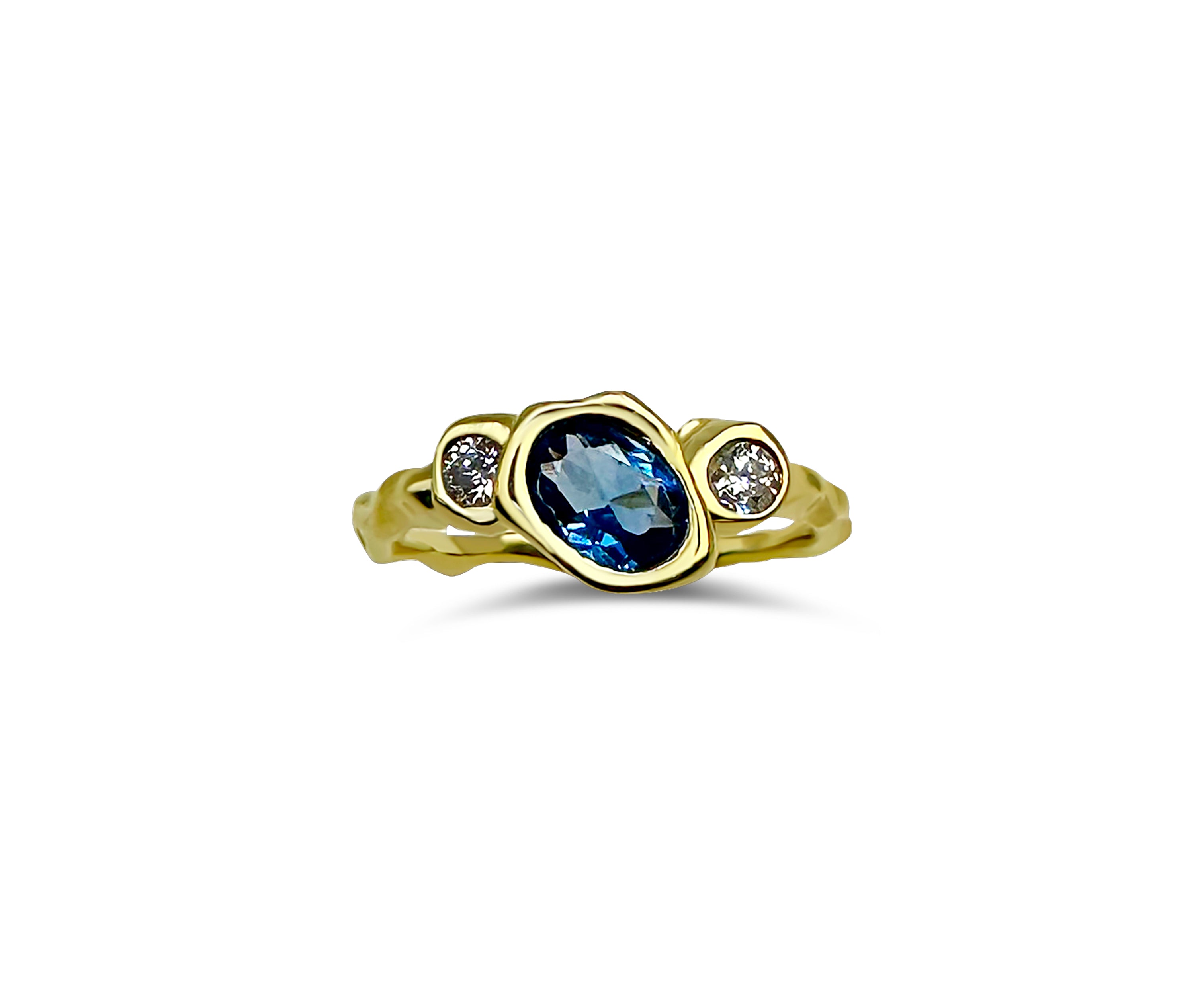 Like Lava Glacier - Blue with 18K Goldplating