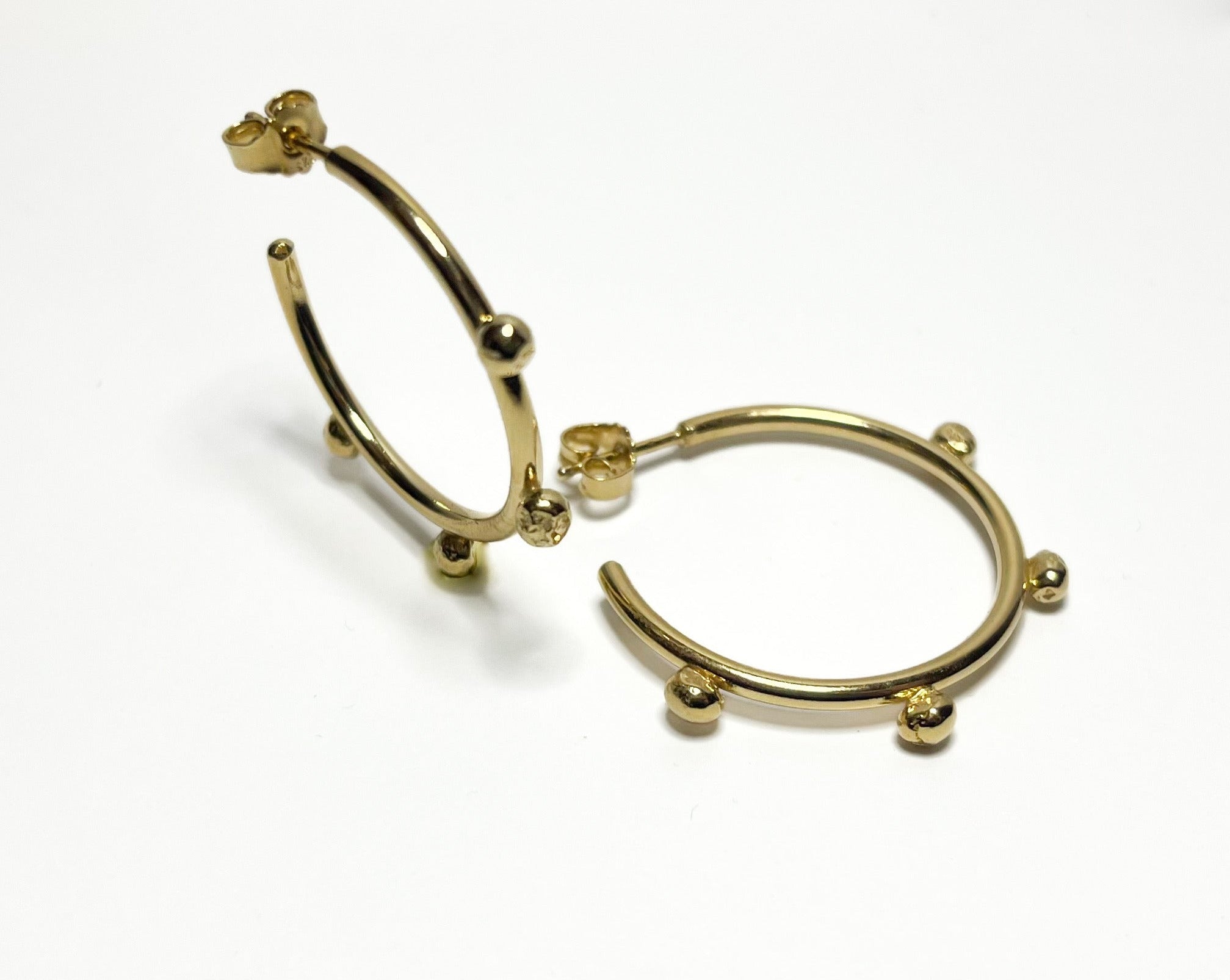 Telum earrings w. 18K goldplating