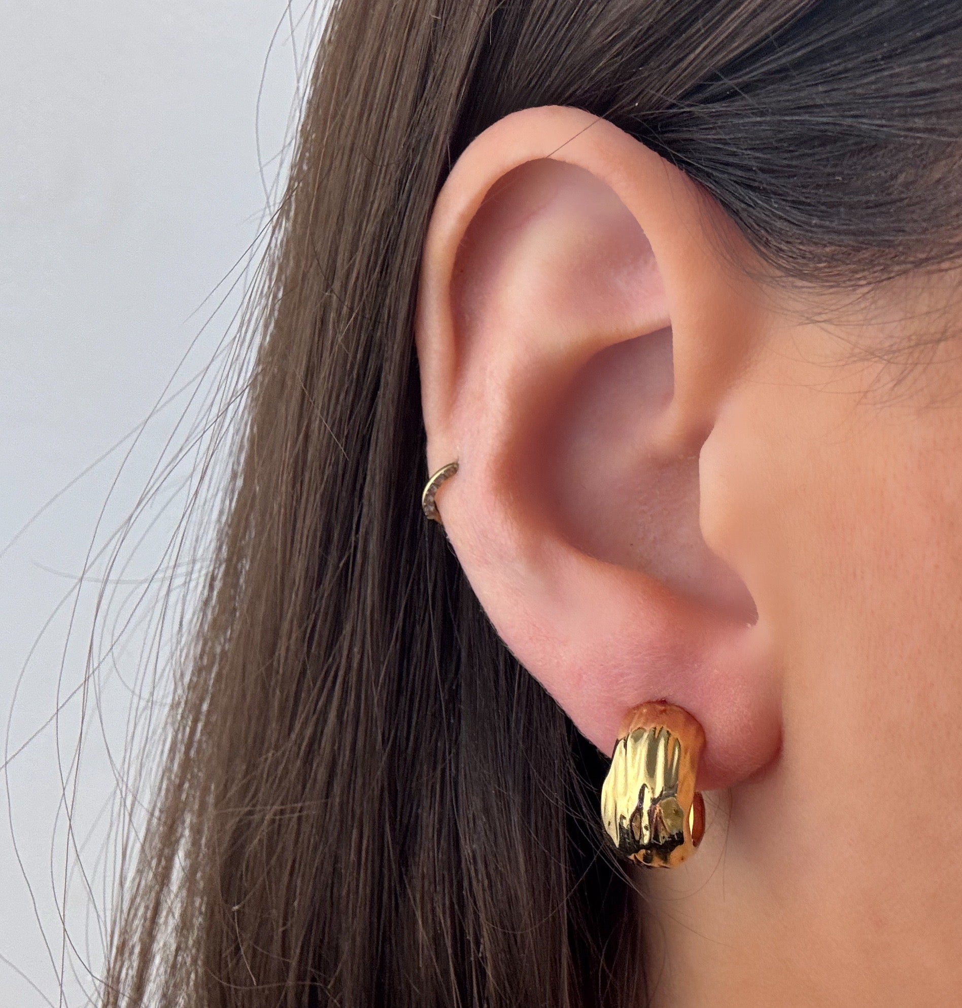 Hlíf mini earrings w. 18K goldplating