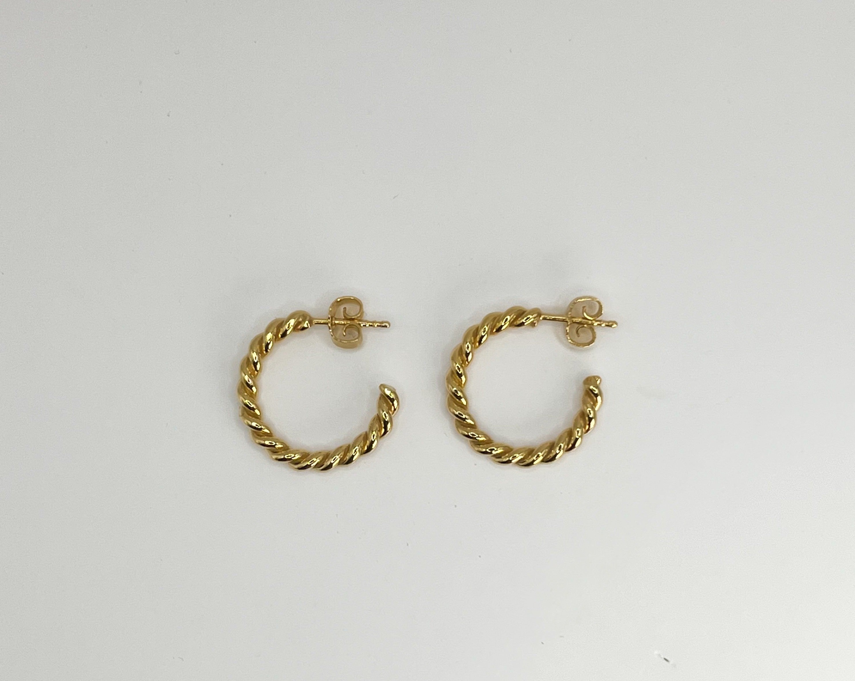 Medi Woven Earrings w. 18K goldplating