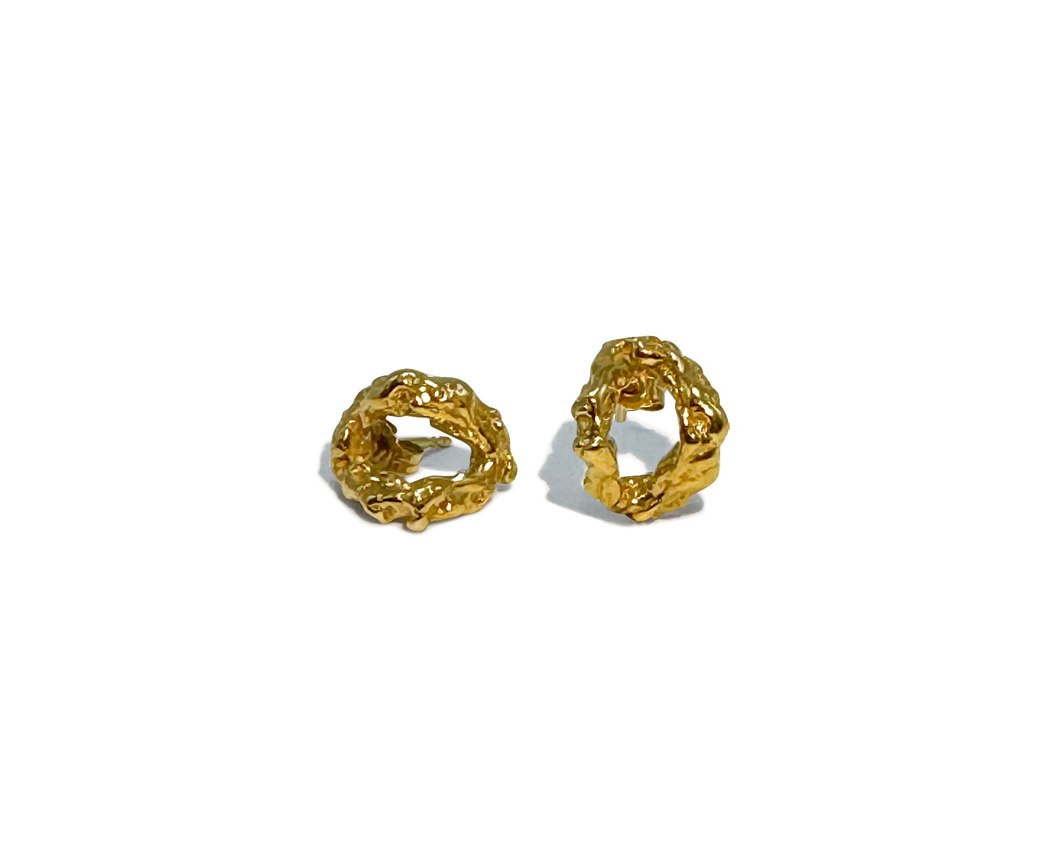 Like Lava Studs with 18K goldplating