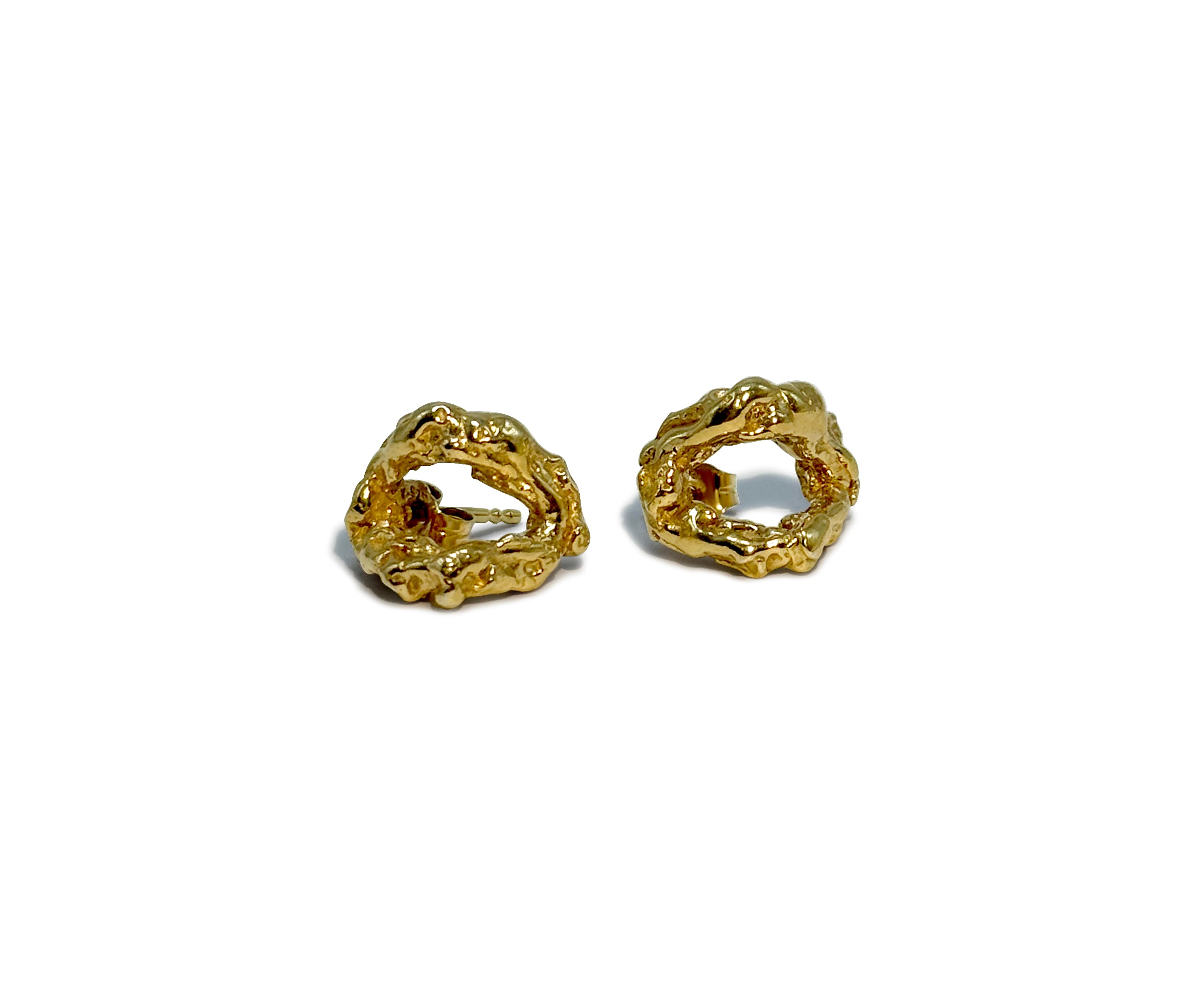 Like Lava Studs with 18K goldplating