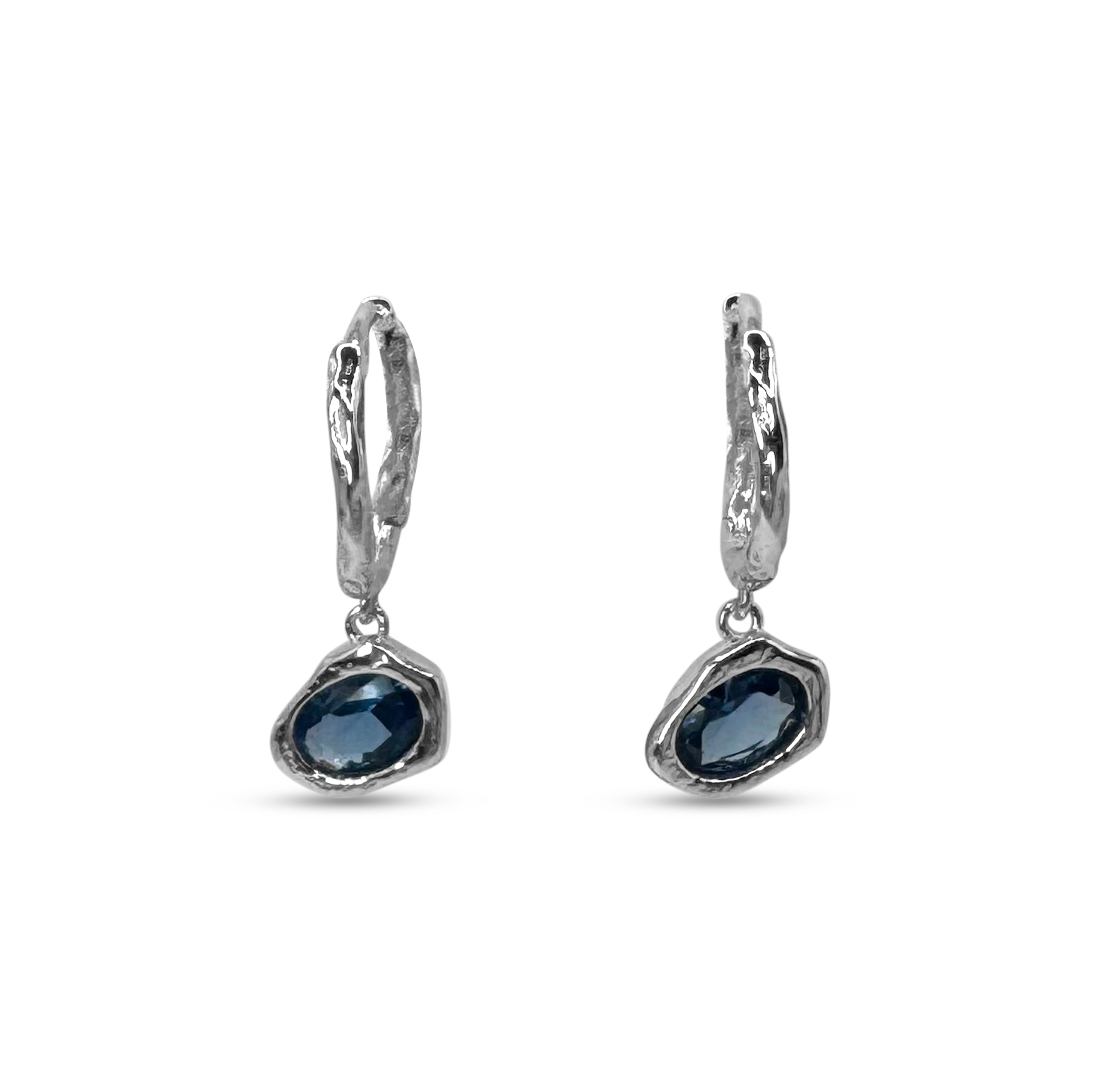 Lava Glacier Earrings- Blue