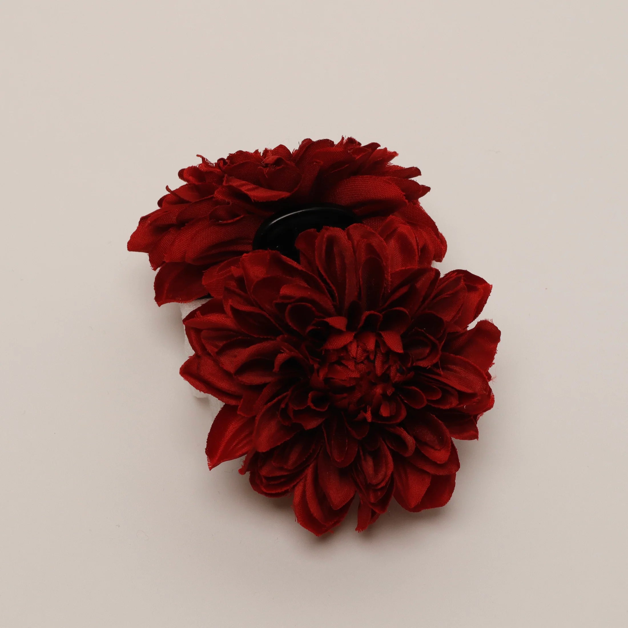 Small dahlia hair clip - BURGUNDY