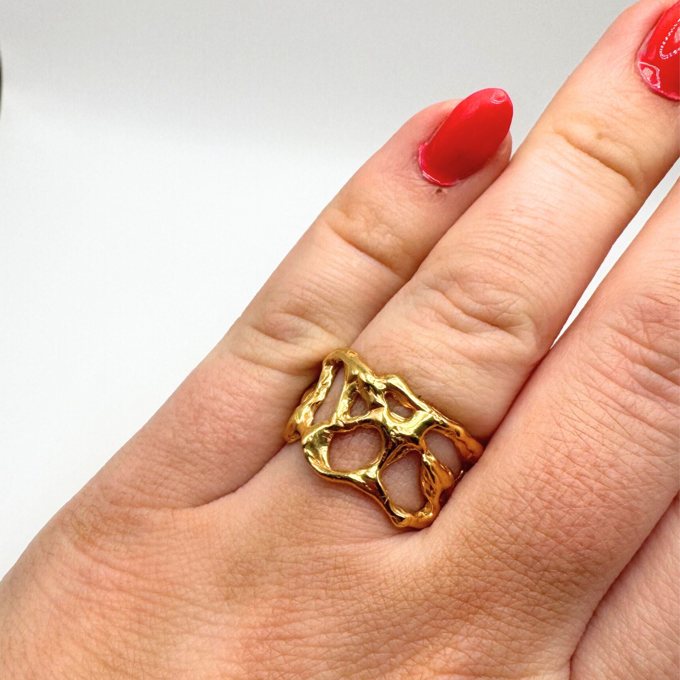 ROF ring w. 18K goldpalting